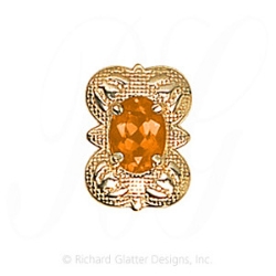 GS494 CIT - 14 Karat Gold Citrine Slide 